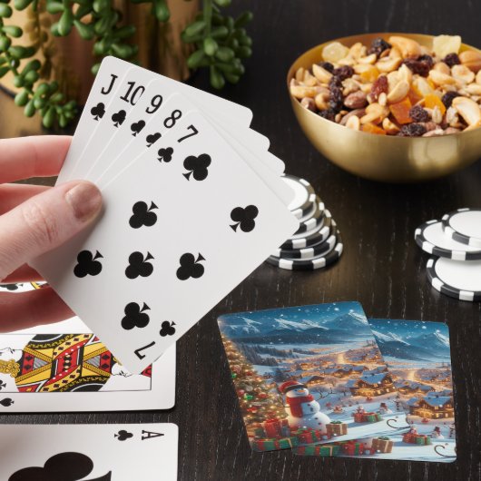 kerstdorp pokerkaarten (Insitu)