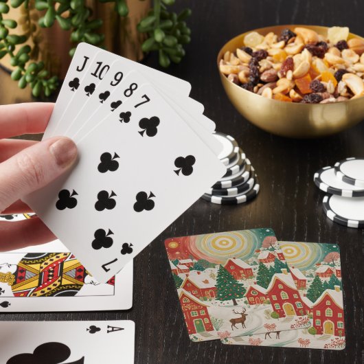 kerstdorp pokerkaarten (Insitu)