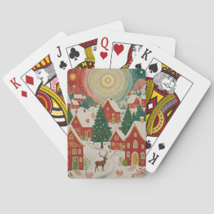 kerstdorp pokerkaarten