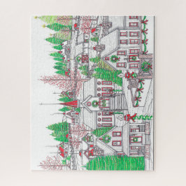 Kerstdorp Puzzle Legpuzzel