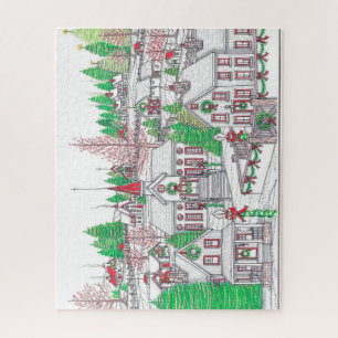 Kerstdorp Puzzle Legpuzzel