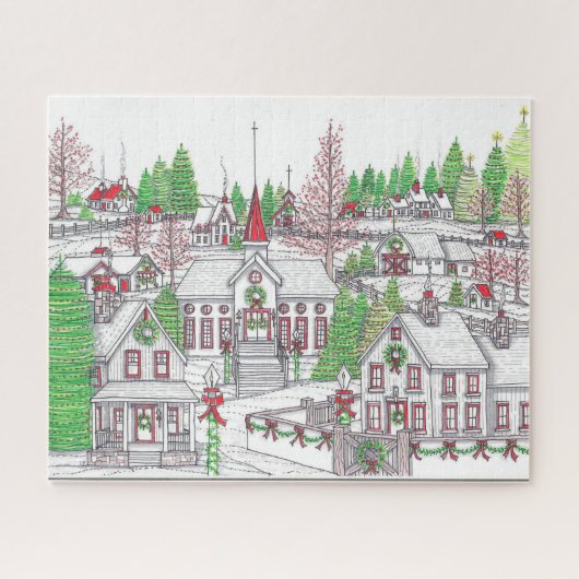 Kerstdorp Puzzle Legpuzzel (Horizontaal)