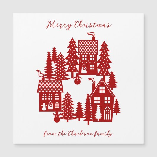 Kerstdorp Rood en wit (Voorkant)