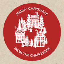 Kerstdorp Rood en wit