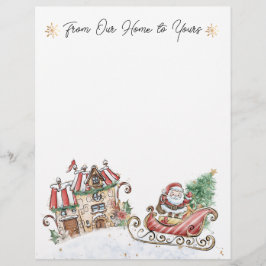 Kerstdorp Santa Cadeaus Letterhead Briefhoofd