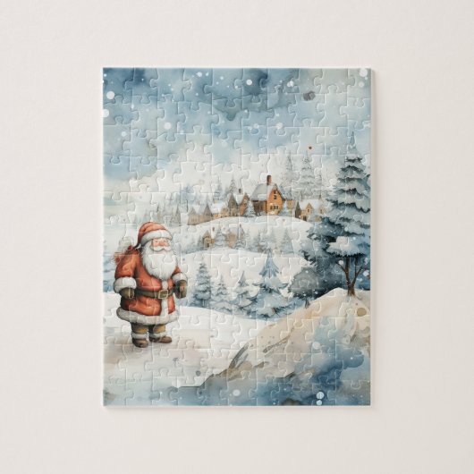 Kerstdorp Santa Kerstvakantie Legpuzzel (Verticaal)
