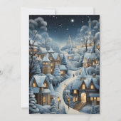 Kerstdorp Scene Feestdagenkaart (Voorkant)