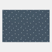 Kerstdorp schattige eenvoudige drie kleuren vakant inpakpapier vel (Voorkant 3)