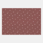 Kerstdorp schattige eenvoudige drie kleuren vakant inpakpapier vel (Voorkant 2)