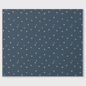 Kerstdorp schattige eenvoudige marine blauwe vakan cadeaupapier (Vlak)