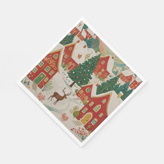 kerstdorp servet (Hoek)