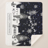 Kerstdorp Sherpa Blanket Deken (Voorkant)