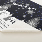 Kerstdorp Sherpa Blanket Sherpa Deken (3/4)