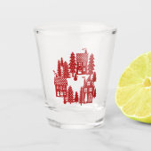 kerstdorp shot glas (Voorkant)