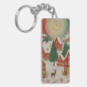 kerstdorp sleutelhanger (Voorkant Links)