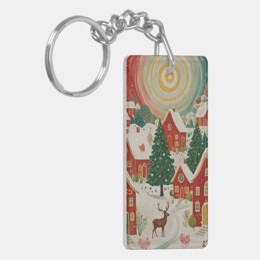 kerstdorp sleutelhanger (Voorkant Links)