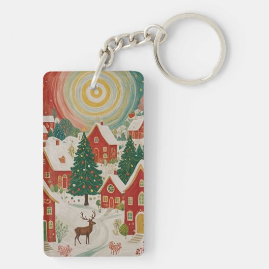 kerstdorp sleutelhanger (achterkant)