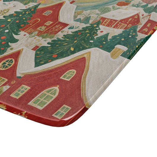 kerstdorp snijplank (Hoek)