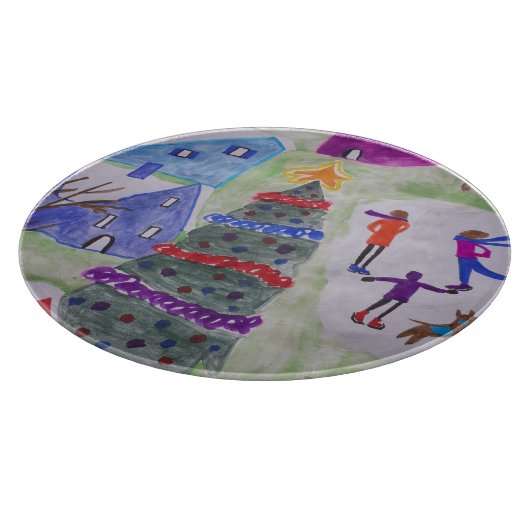 kerstdorp snijplank (Hoek)