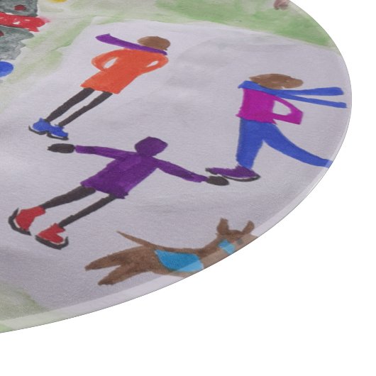 kerstdorp snijplank (Hoek)