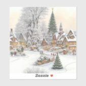 kerstdorp sticker (Vel)