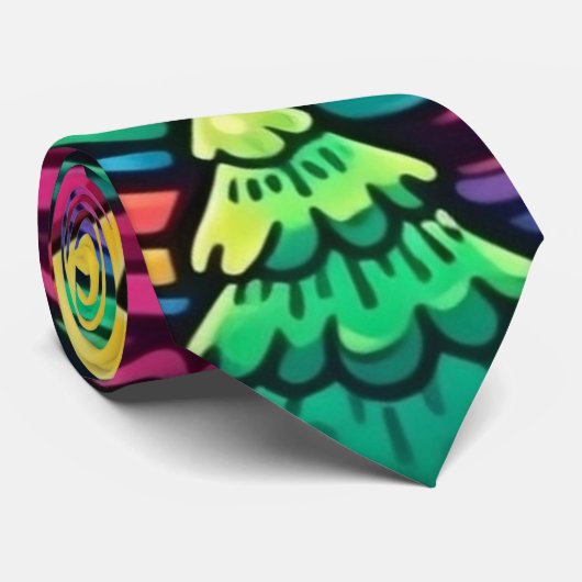 kerstdorp stropdas (Opgerold)