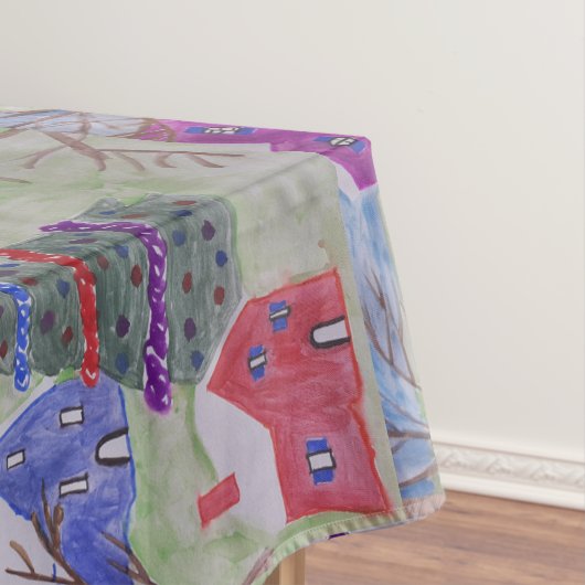 kerstdorp tafelkleed (Voorbeeld)