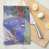 Kerstdorp Tea Towel Theedoek (Quarter Fold)