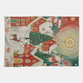 kerstdorp theedoek (Horizontaal)