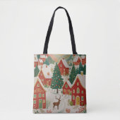 kerstdorp tote bag (Voorkant)