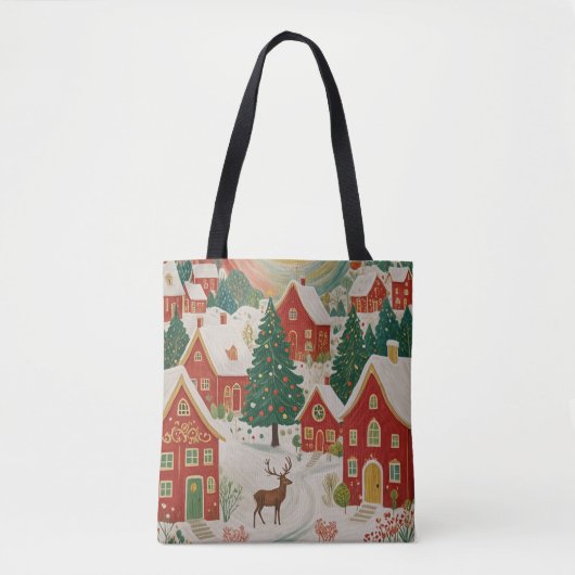 kerstdorp tote bag (Voorkant)