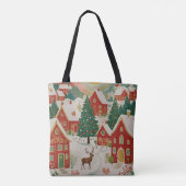 kerstdorp tote bag (Achterkant)