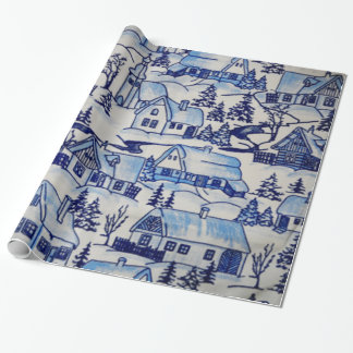  kerstdorp voor de kerst/huis-van-Grosch Cadeaupapier