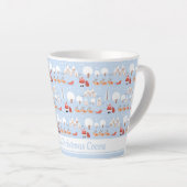 Kerstdorp voor feestdagen en rendieren voor kerstm latte mok (Rechterhoek)