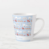 Kerstdorp voor feestdagen en rendieren voor kerstm latte mok (Rechts)