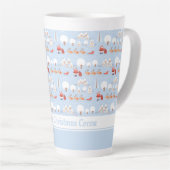 Kerstdorp voor feestdagen en rendieren voor kerstm latte mok (Rechterhoek)