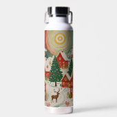 kerstdorp waterfles (Voorkant)