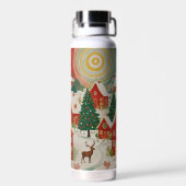 kerstdorp waterfles (Achterkant)