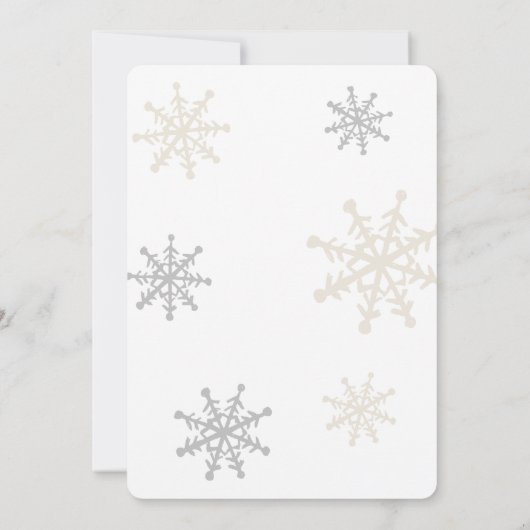 Kerstdorp Winter Baby shower Kaart (Achterkant)