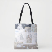 Kerstdorp Winter Holiday Shoping Tote Bag (Voorkant)