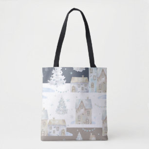 Kerstdorp Winter Holiday Shoping Tote Bag