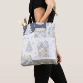 Kerstdorp Winter Holiday Shoping Tote Bag (Dichtbij)