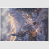 Kerstdorp Winter Wonderland #1 Decoupage Tissuepapier (Voorkant)