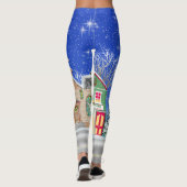 Kerstdorpje Plezier leggings (Achterkant)