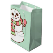 Kerstdorpman cadeautas (Achterkant Gekanteld)