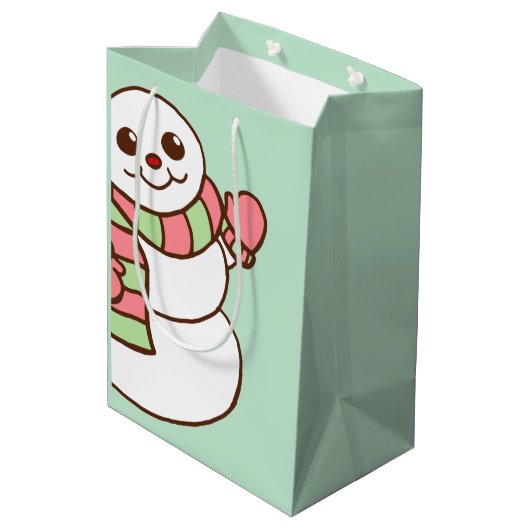 Kerstdorpman cadeautas (Achterkant Gekanteld)