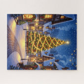 kerstdorpsboom legpuzzel (Horizontaal)