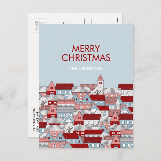 Kerstdorpsfeestdag Briefkaart (Voorkant / Achterkant)