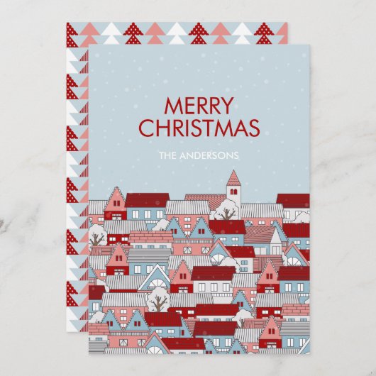 Kerstdorpsfeestdag Kaart (Voorkant / Achterkant)