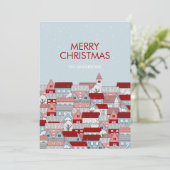 Kerstdorpsfeestdag Kaart (Staand voorkant)